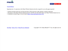 Tablet Screenshot of mywireless.maxis.net.my